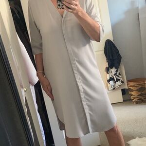 Lightweight button front great shirt dress